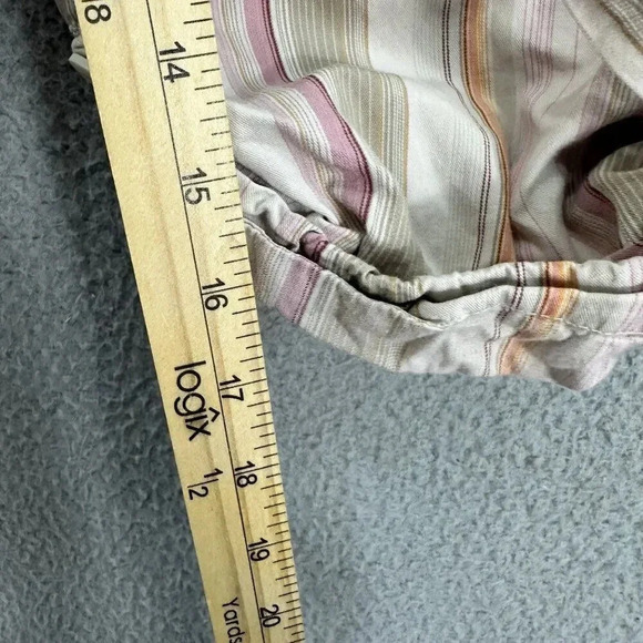 Vintage Y2K American Eagle Capri pants womens 8 pink striped embroidered ruched - Picture 4 of 8